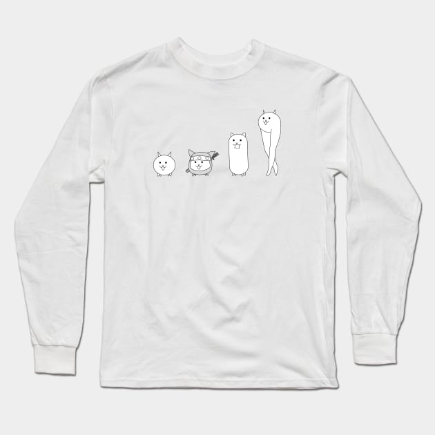 Battle Cats March Long Sleeve T-Shirt by shirodoggo